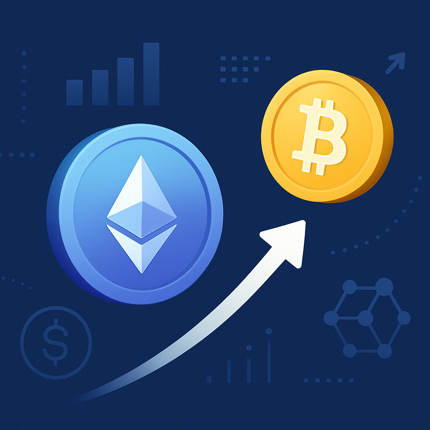 Ether outperforms Bitcoin